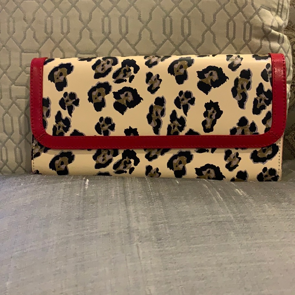 Pretty Leopard Pu Vegan Clutch NWOT